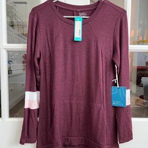 NWT | Market & Spruce | Falina Kangaroo Pocket Knit Top | Small | Burgundy